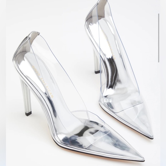 Good American CINDER-F*CKING-RELLA PUMP “glass” Cinderella Clear Heel Sz 6.5 - Picture 2 of 8